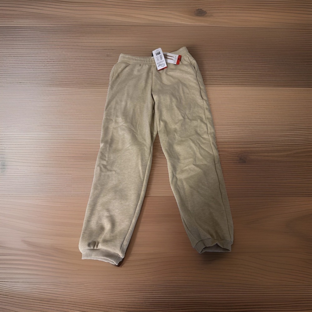 Mondetta Womens Heathered Fleece Jogger Pants Size M Irish Cream NWT